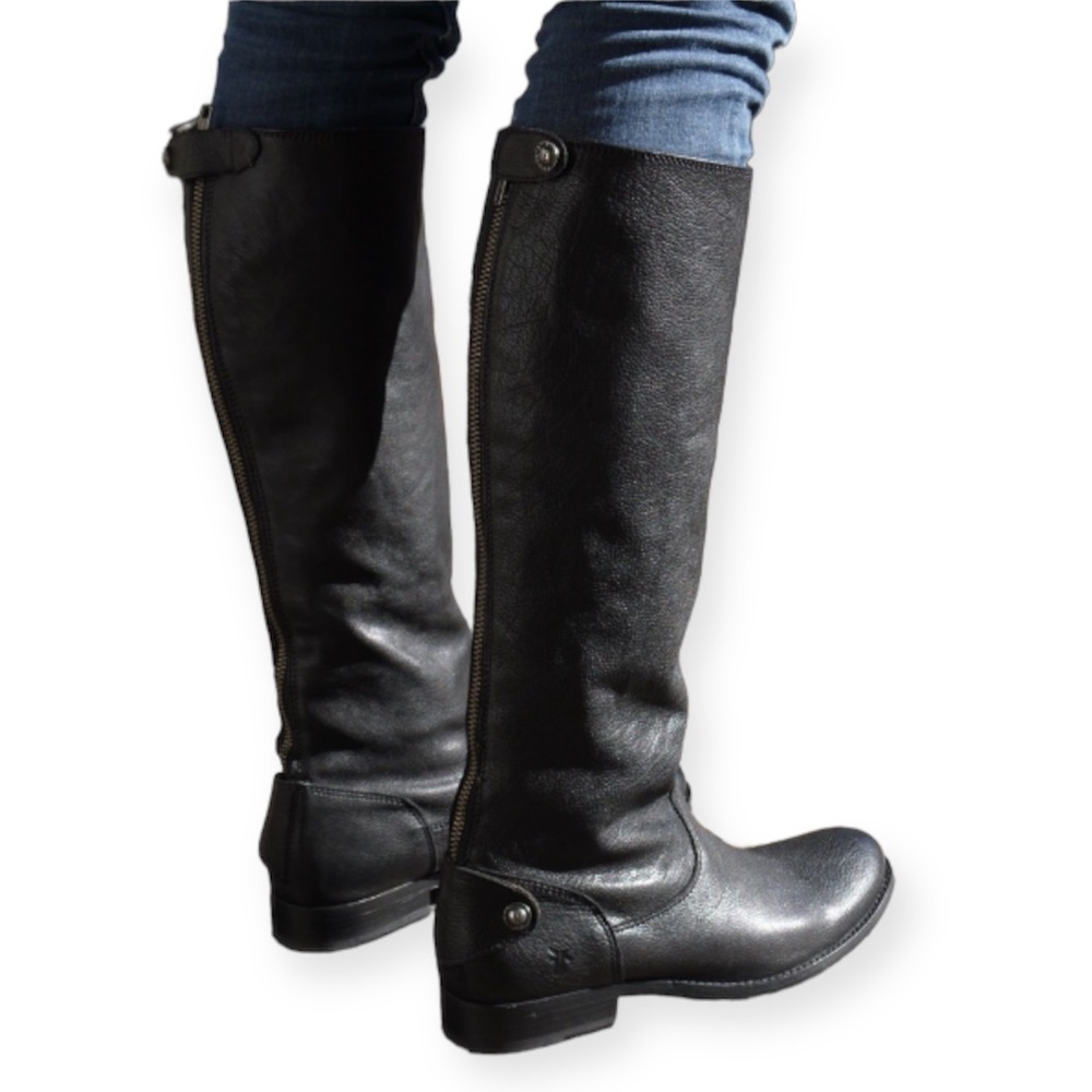 Frye Black Size 7 Melissa Back Zipper Boots
